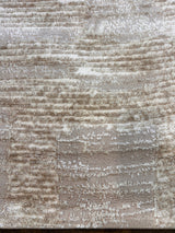 NUDE 23 Polyester Fabric - Beige And Mocha Toned Sculpted High-Low Surface, Cotton Backing, Machine Made, Made In Turkey (3 Sizes)