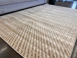 Mirage Geometrical Linear Rug - Sandy Beige, Warm Mocha Tone-On-Tone High-Low Detail, 5' 3" X 7' 4", 8' X 11", 10' X 13" (1 Unit)