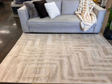 Tone-On-Tone Mocha Geo Area Rug - Warm Beige, Modern High-Low Texture, 5' 3" X 7' 4", 8' X 11', 10' X 13' (1 Rug)