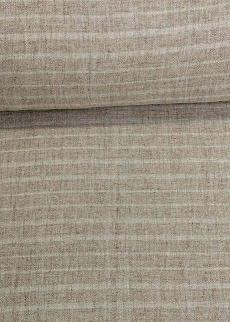 Linen Yarn-Dyed Stripe Fabric