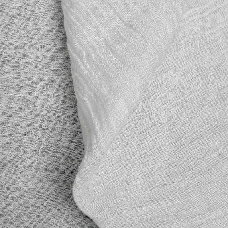 Pure Linen Crinkled Gauze Ivory