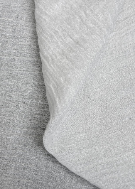 Pure Linen Crinkled Gauze Ivory
