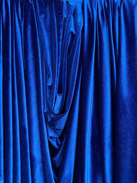 Shimmery Stretch Velvet Royal Blue