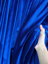 Shimmery Stretch Velvet Royal Blue