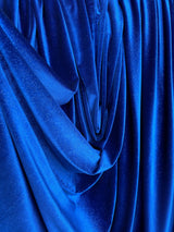 Shimmery Stretch Velvet Royal Blue