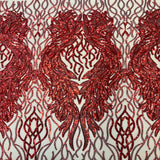 Stretch Sequins Fabric Lioness Mesh Backed