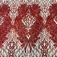 Lioness Stretch Sequins Fabric - Nylon Spandex Mesh, Sequin Lace, 60" Width, 4-Way Stretch (1 Yard)
