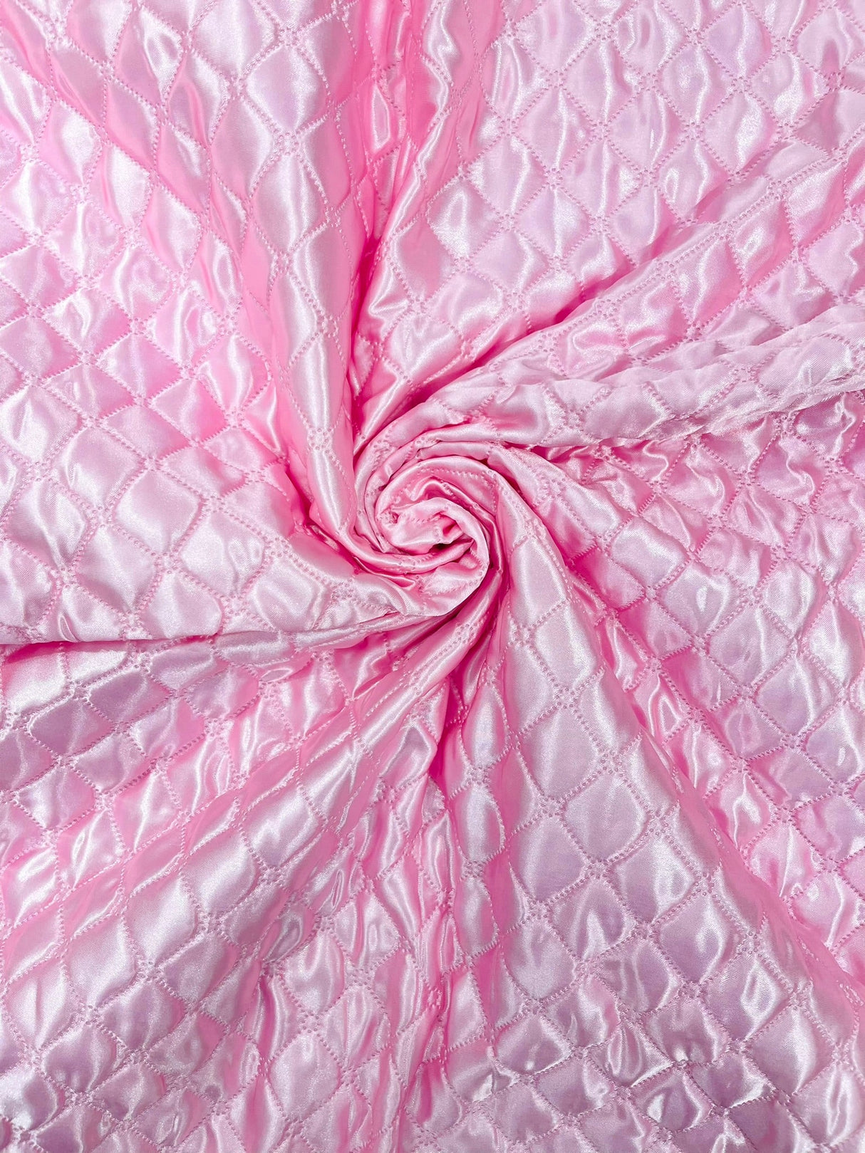 Quilted Satin Fabric - Diamond Pattern, 58" Width, 16 Oz Per Yard (1 Yard)