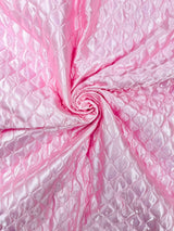 Quilted Satin Fabric - Diamond Pattern, 58" Width, 16 Oz Per Yard (1 Yard)