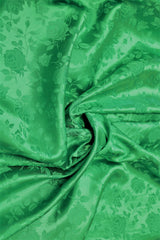 Kelly Green Jacquard Satin Fabric - Kelly Green, Reversible, 58"-60" Width (1 Yard)