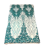 Stretch Sequins Fabric Lioness Mesh Backed