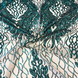 Stretch Sequins Fabric Lioness Mesh Backed