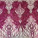 Stretch Sequins Fabric Lioness Mesh Backed
