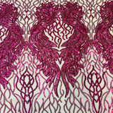 Stretch Sequins Fabric Lioness Mesh Backed