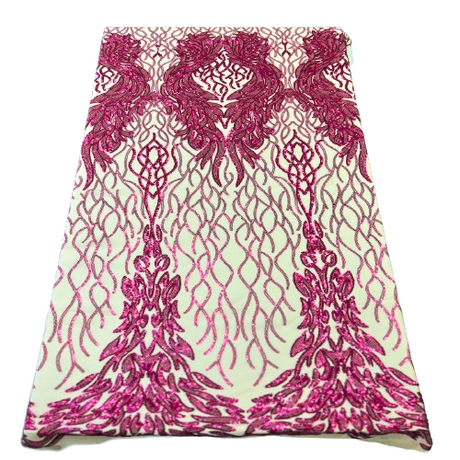 Stretch Sequins Fabric Lioness Mesh Backed