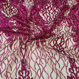 Stretch Sequins Fabric Lioness Mesh Backed