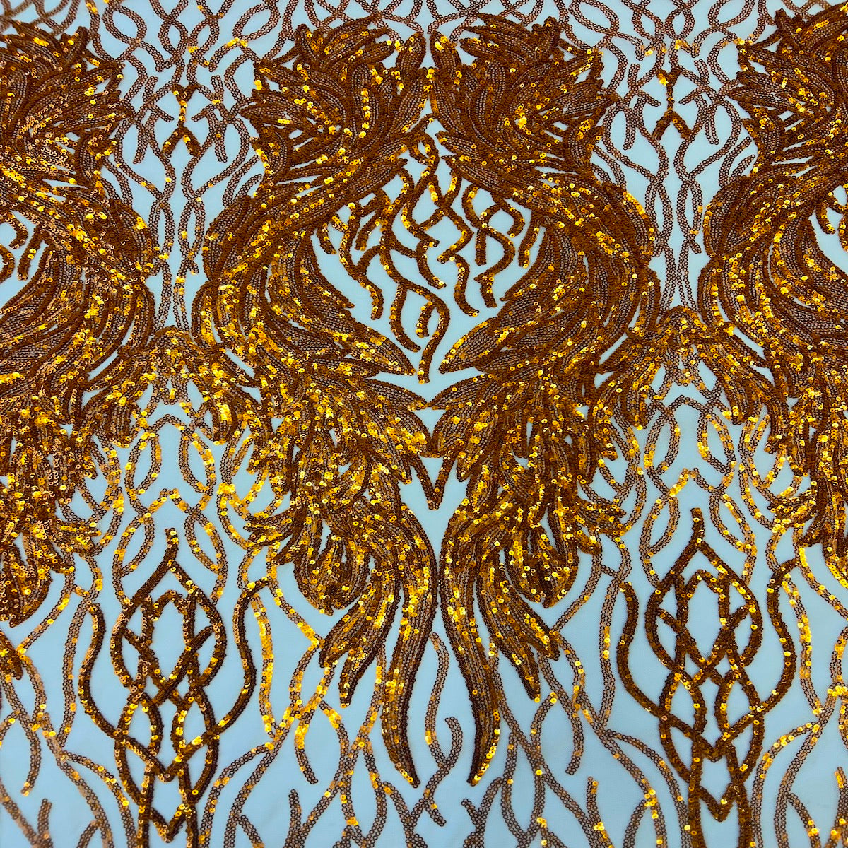 Stretch Sequins Fabric Lioness Mesh Backed
