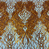 Stretch Sequins Fabric Lioness Mesh Backed