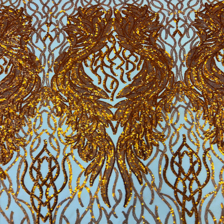 Lioness Stretch Sequins Fabric - Nylon Spandex Mesh, Sequin Lace, 60" Width, 4-Way Stretch (1 Yard)