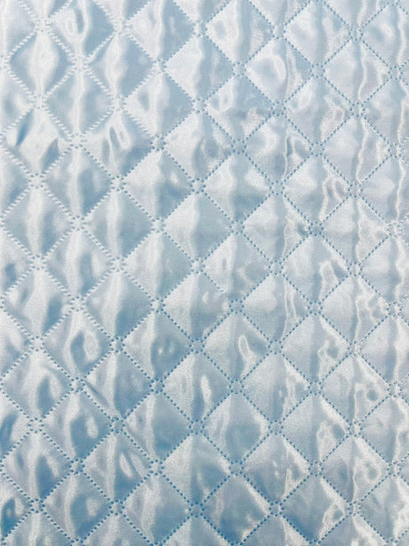 Quilted Satin Fabric - Diamond Pattern, 58" Width, 16 Oz Per Yard (1 Yard)