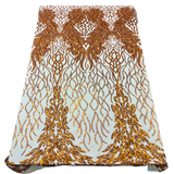 Stretch Sequins Fabric Lioness Mesh Backed