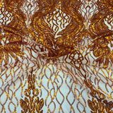 Stretch Sequins Fabric Lioness Mesh Backed