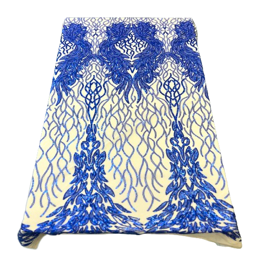 Stretch Sequins Fabric Lioness Mesh Backed