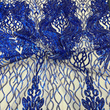 Stretch Sequins Fabric Lioness Mesh Backed