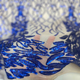Stretch Sequins Fabric Lioness Mesh Backed