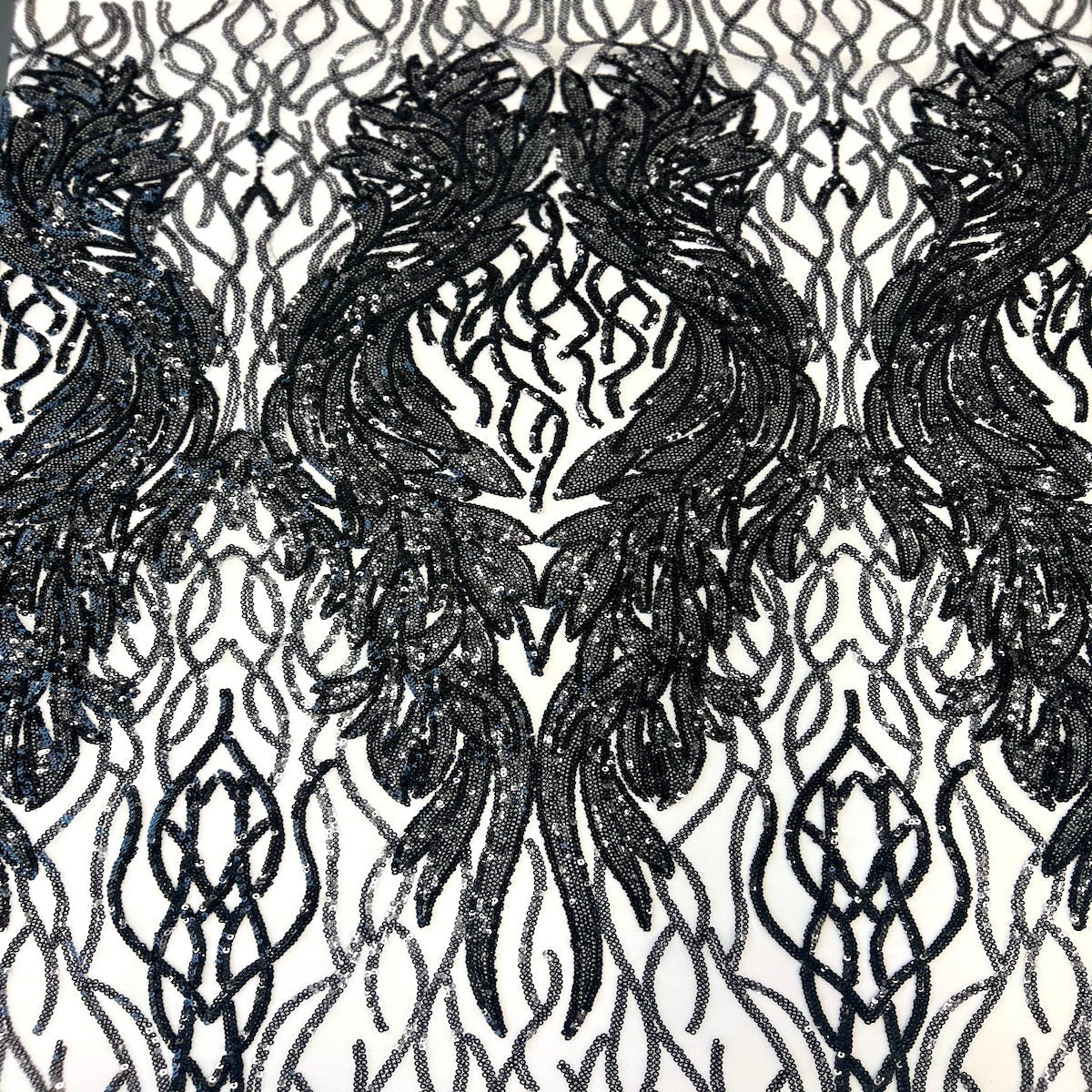 Stretch Sequins Fabric Lioness Mesh Backed