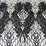 Stretch Sequins Fabric Lioness Mesh Backed