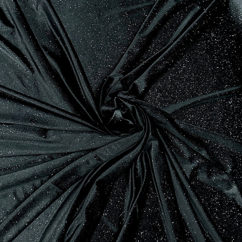 Black Shimmery Stretch Velvet