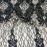 Stretch Sequins Fabric Lioness Mesh Backed