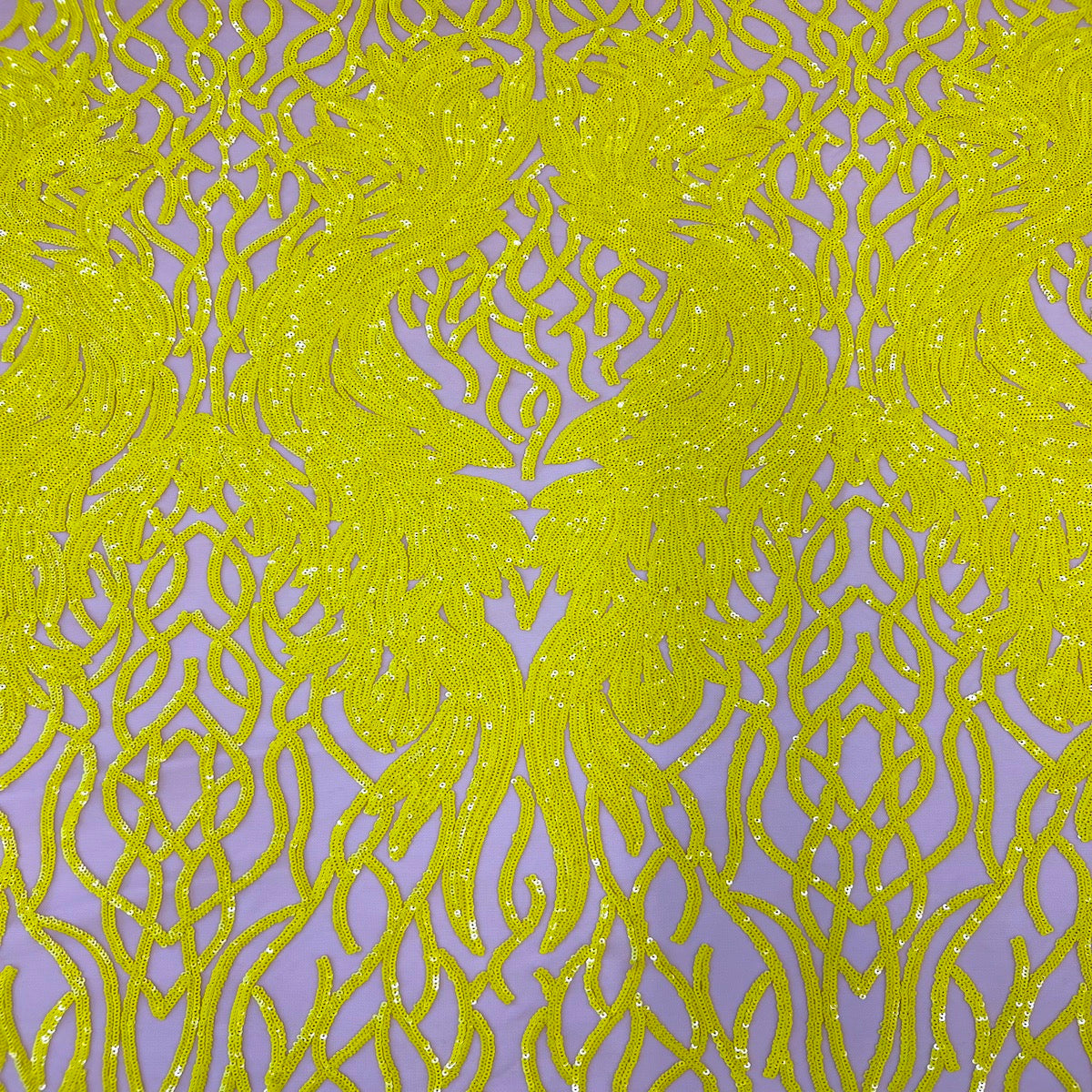 Stretch Sequins Fabric Lioness Mesh Backed