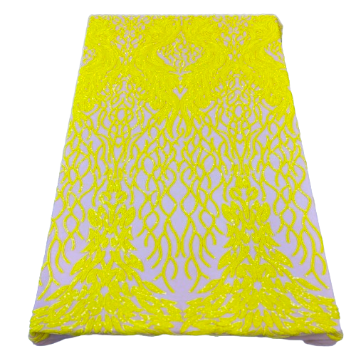 Stretch Sequins Fabric Lioness Mesh Backed