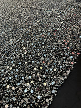 Silver Beaded Sequin Pearl Mesh Lace