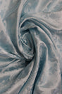 Lt. Blue Polyester Jacquard Satin Fabric - Baby Blue, Reversible, 58"-60" Width (1 Yard)