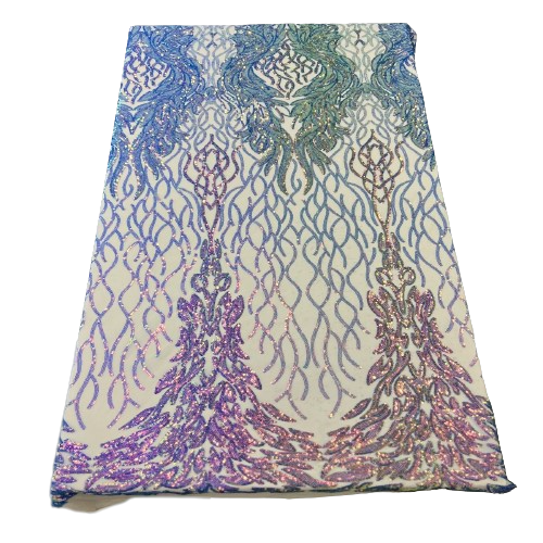 Stretch Sequins Fabric Lioness Mesh Backed