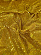Stretch Gold Iridescent Sequin Mesh