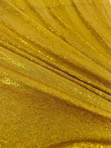 Stretch Gold Iridescent Sequin Mesh