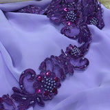 Beaded Corded Lace Trimming 2" Polyester Organza