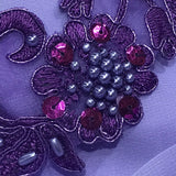 Beaded Corded Lace Trim Organza