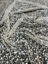 Beaded Sequin Pearl Mesh Lace