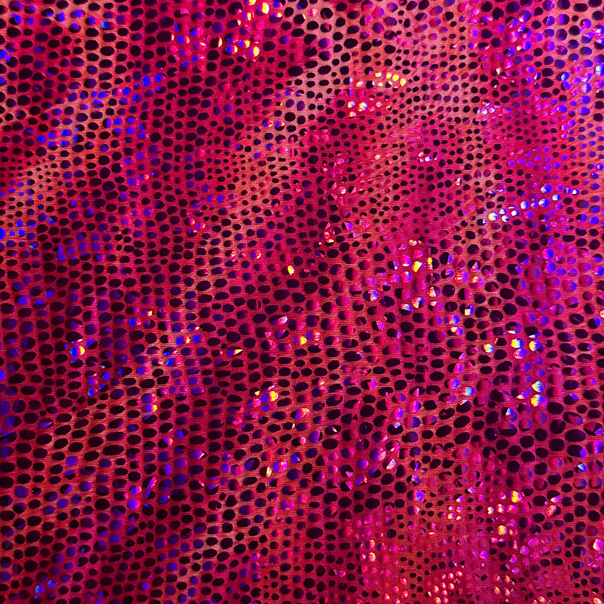 Polyester Spandex Disco Cobra Fabric 60" Foil Animal Print