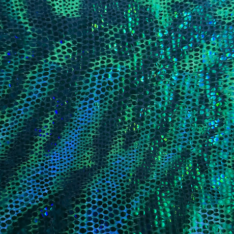 Polyester Spandex Disco Cobra Fabric 60" Foil Animal Print
