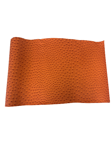 Saratoga Ostrich Faux Leather Vinyl Fabric - Ostrich Embossed Texture, 54" Width (1 Yard)