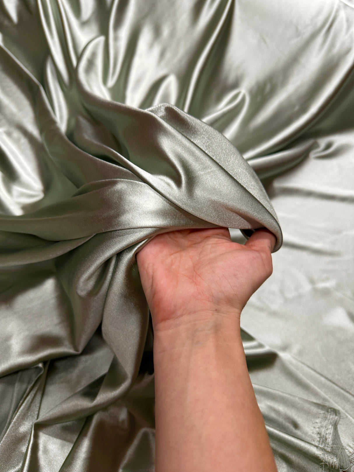 Shiny Nylon Spandex Sage Green