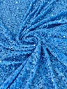 Baby Blue Stretch Sequin Velvet