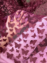 3D Butterfly Lace Burgundy