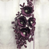 3D Floral Beaded Lace Fabric